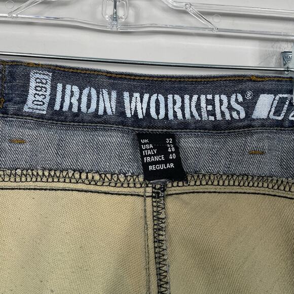 Bilt 0398 Iron Workers Jeans Mens 32x31 Blue Double Knee Padded Motorcycle Work - Picture 3 of 16